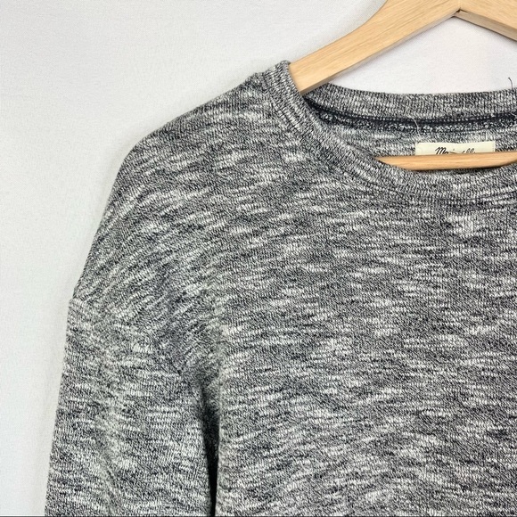 Madewell Textured Crewneck Sweatshirt Marled Gray XXS - Picture 6 of 7